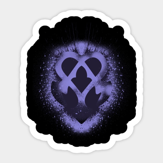 Kingdom Hearts Brushed Nightmare Emblem Sticker by Fabio Zannini